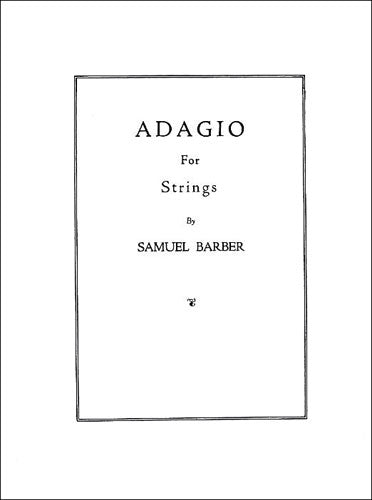 GS34144 - Samuel Barber: Adagio for Strings (Score) Default title