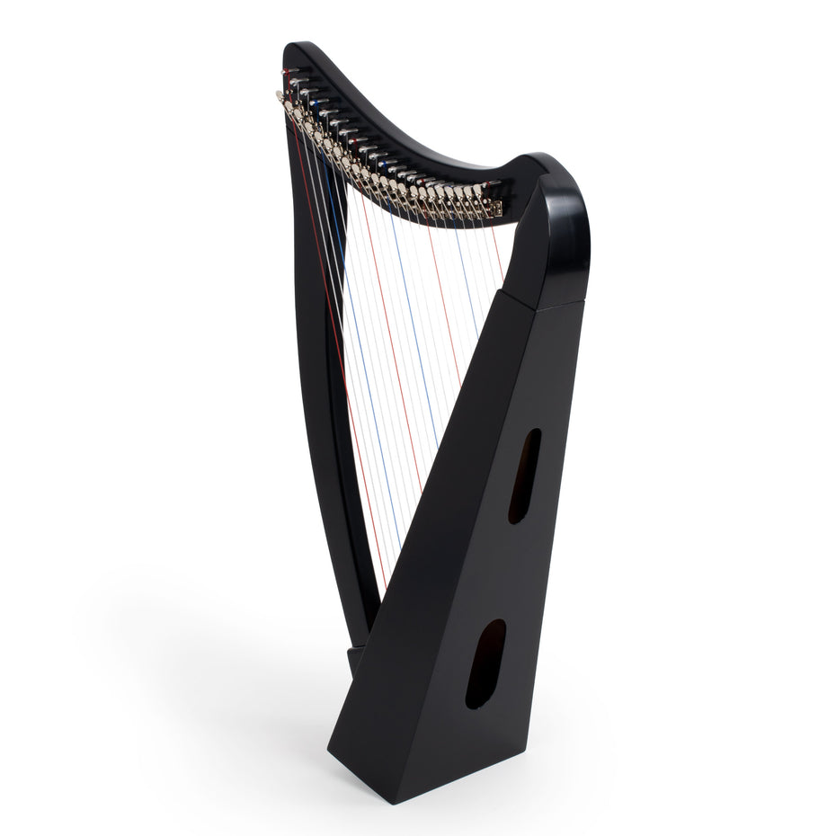 MMX celtic harp in black 22 strings Chamberlain Music