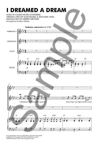 NOV163328 - I Dreamed A Dream (Les Miserables) - SSA / Piano Default title