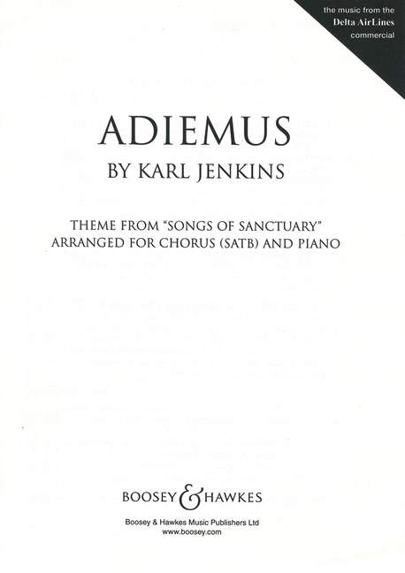 M060106712 - Adiemus. Theme From Songs of Sanctuary - SATB and piano Default title