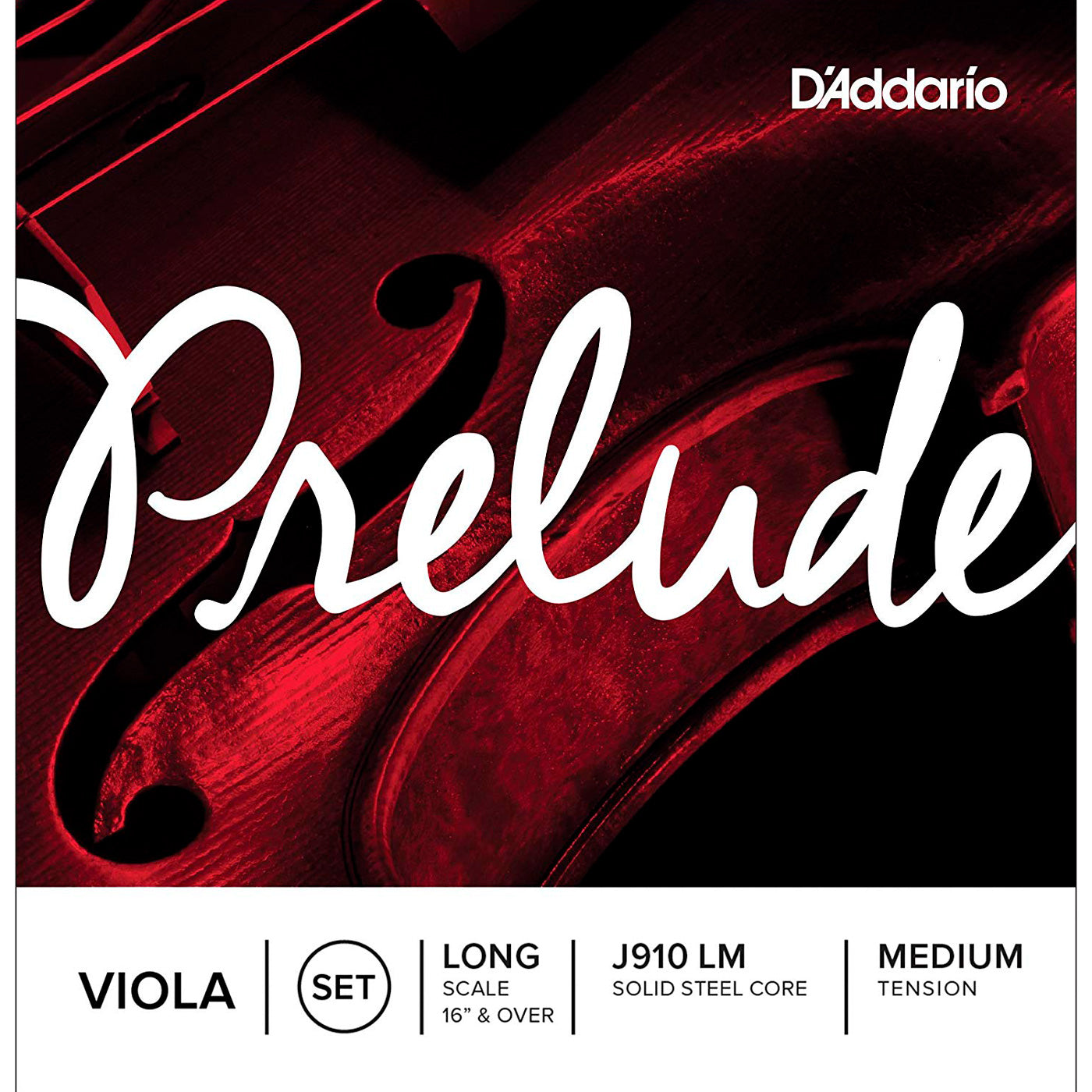 J910M-LM - D'Addario Prelude viola string set 16 inch and above / A1