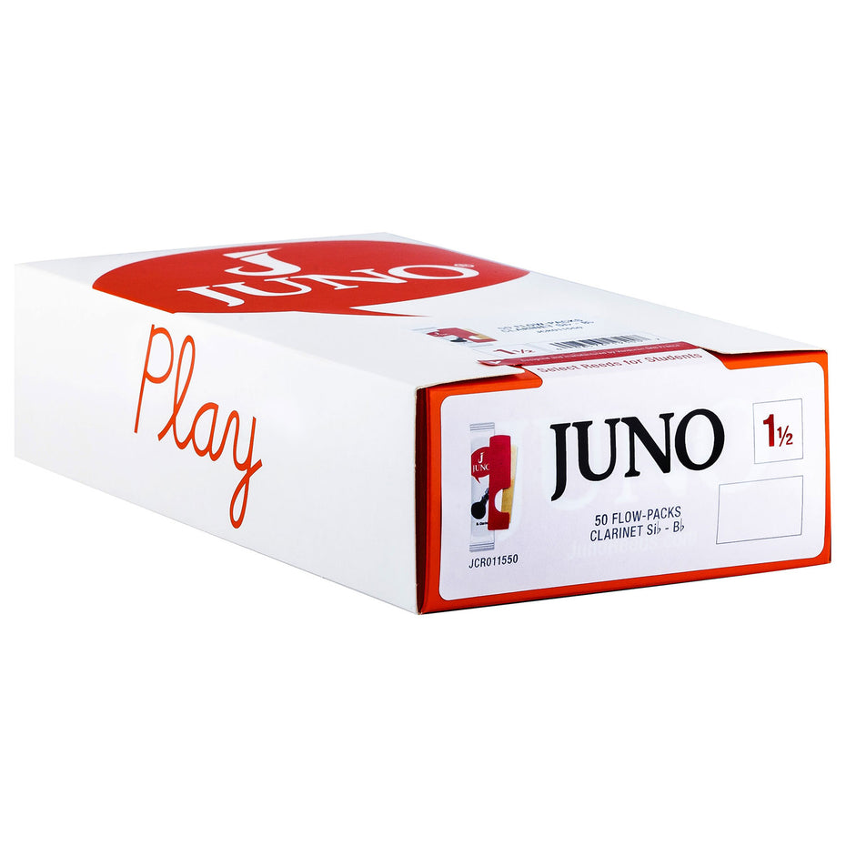 JCR01-15-50,JCR01-2-50,JCR01-25-50,JCR01-3-50 - Juno Bb Clarinet Reeds box of 50 1.5 (box of 50)