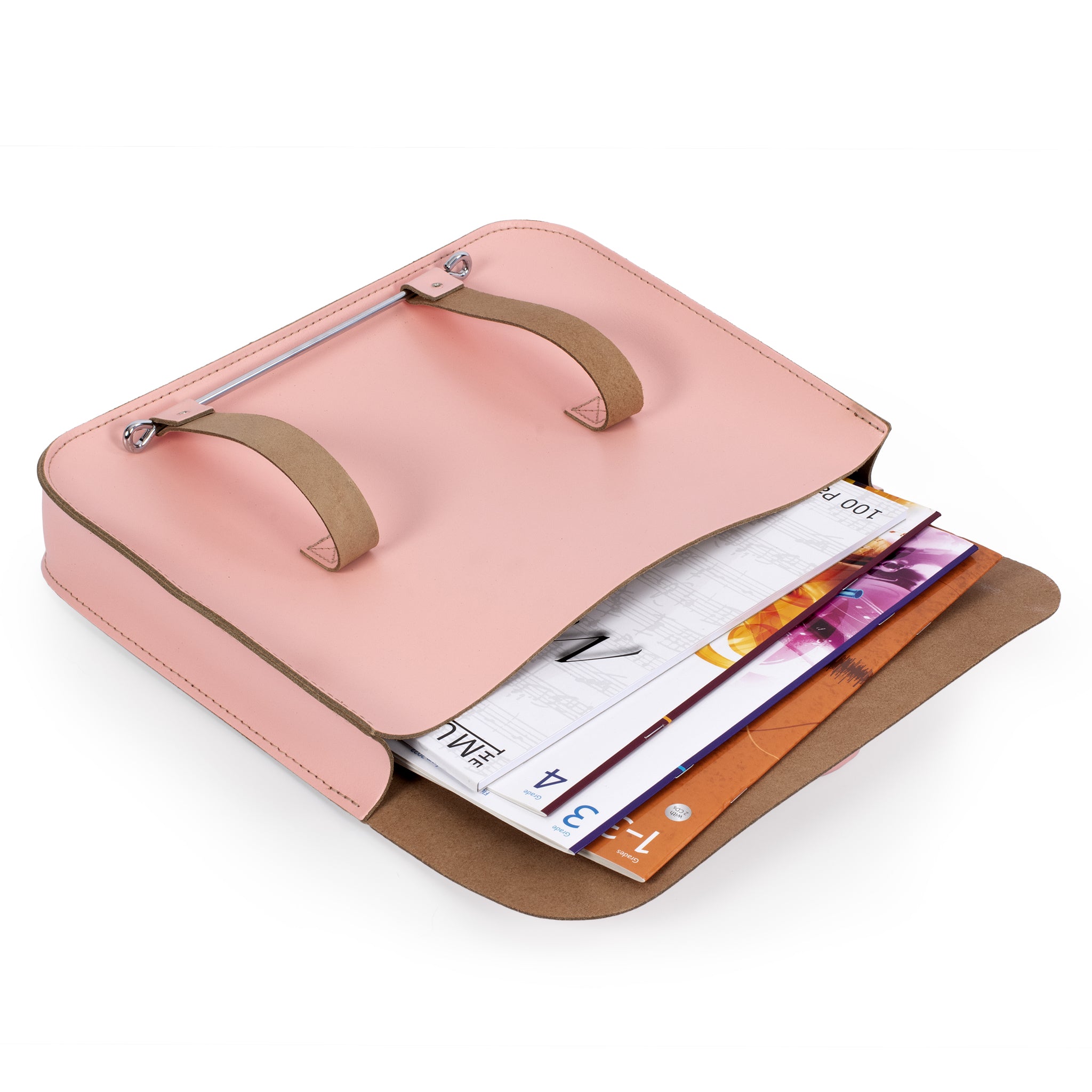 MC1-PK - Oxford Traditional leather music case Baby pink / A1