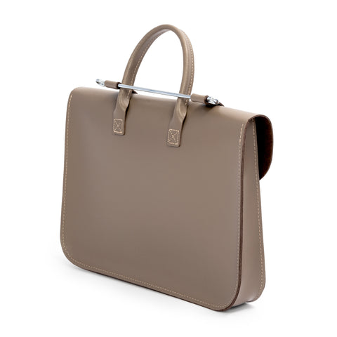 MC1-TP - Oxford Traditional leather music case Taupe