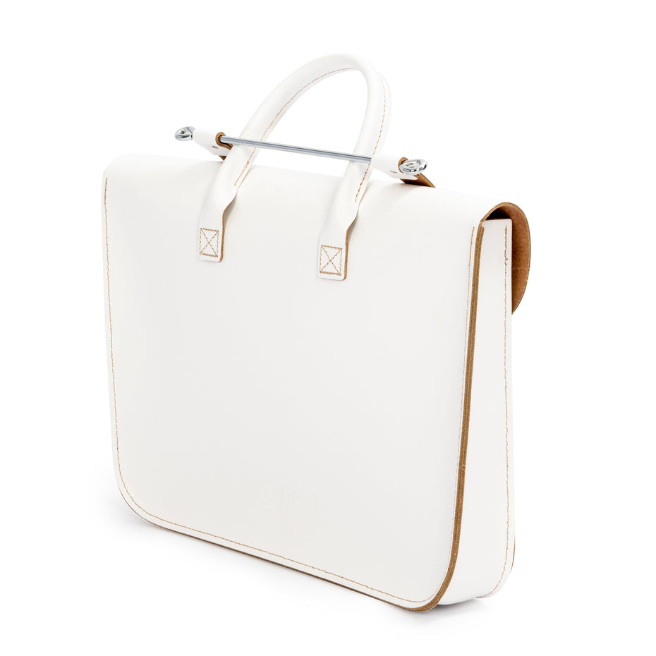 MC1-WH - Oxford Traditional leather music case White