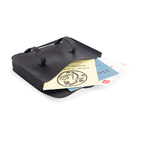 MC2-EBO - Oxford Traditional leather premium music case Ebony black