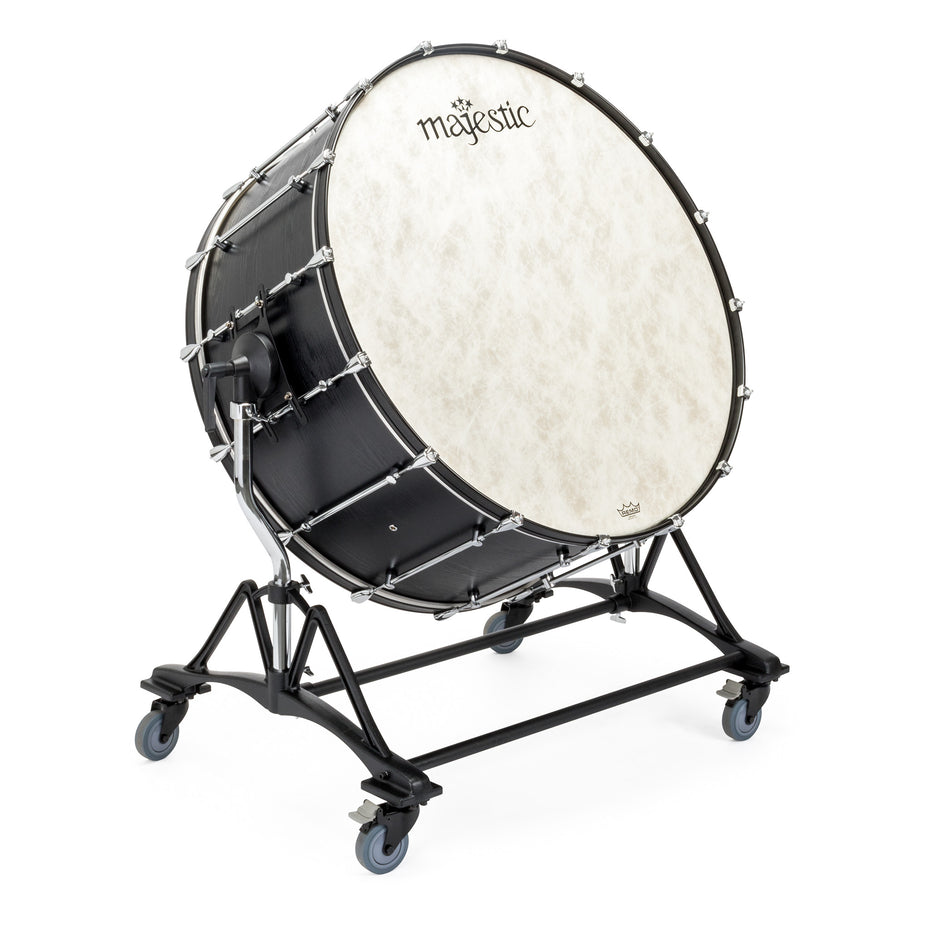 MCB2816,MCB2818,MCB3218,MCB3222,MCB3618,MCB3622,MCB4018,MCB4022 - Majestic Concert Black concert bass drum with stand 28