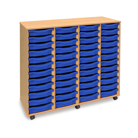 MEQ48W - Monarch shallow tray storage unit 48 trays (4 x 12) beech