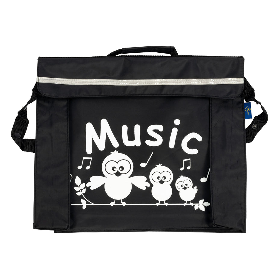 MP11312-BK - Primo music bag with 'Music' bird design Black