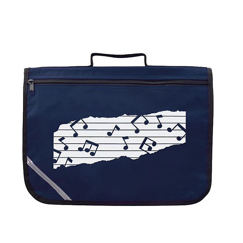 MP11780-NB - Excel music satchel with musical note design Navy blue