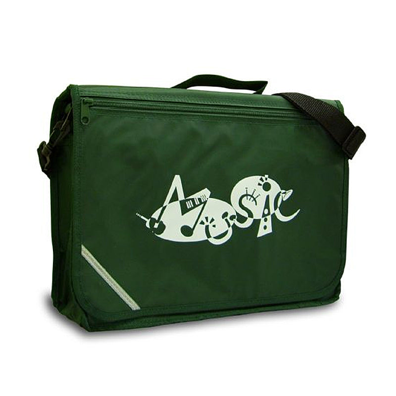 MP11784-DG - Excel music satchel with 'Music' design Dark green