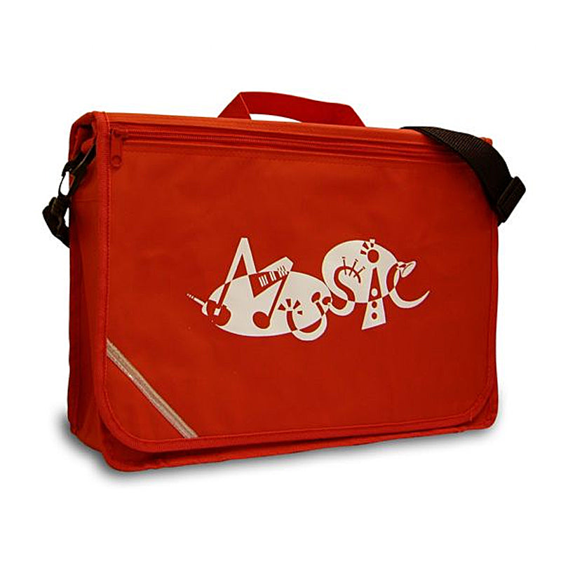 MP11784-RD - Excel music satchel with 'Music' design Red