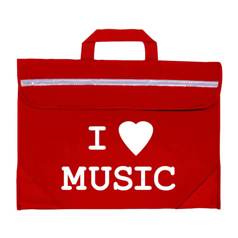 MP21330-RD - Duo music bag with 'I love music' design Red
