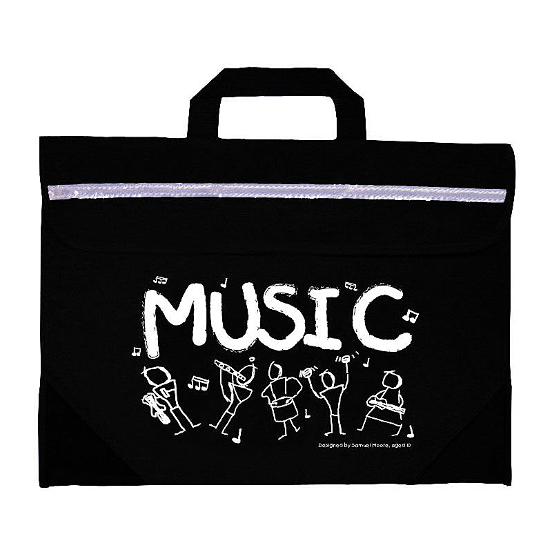 MP21930-BK - Duo music bag with Sam Moore 'Music' design Black