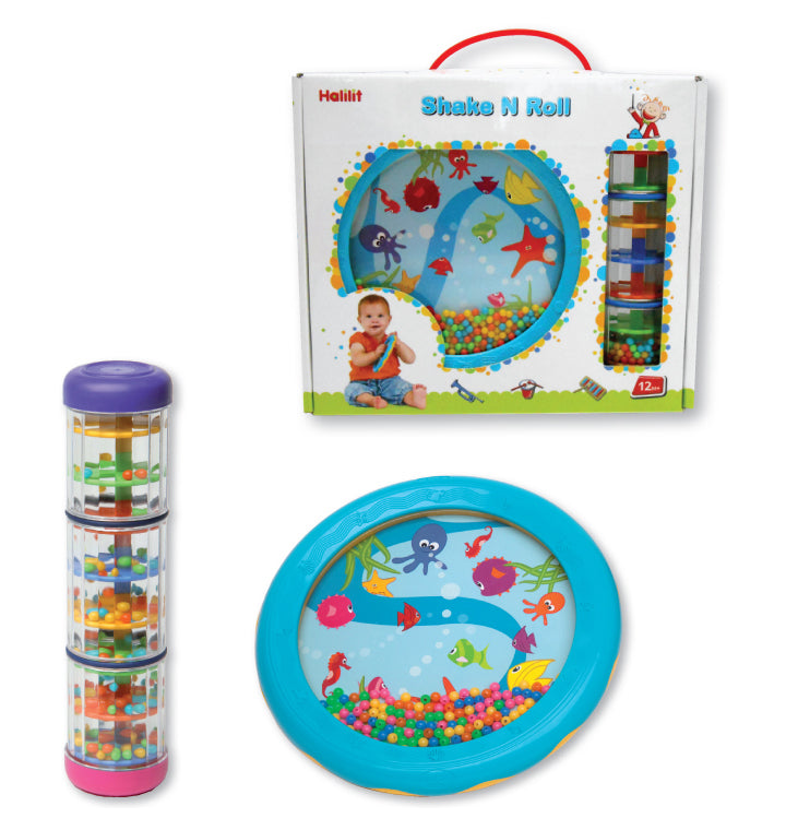 MS486200 - Halilit Early Years twirly whirly rainbomaker and ocean drum gift set Default title