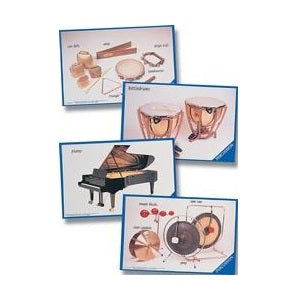 MU2223 - Musical Instrument Families - Percussion. Pack of 8 posters Default title