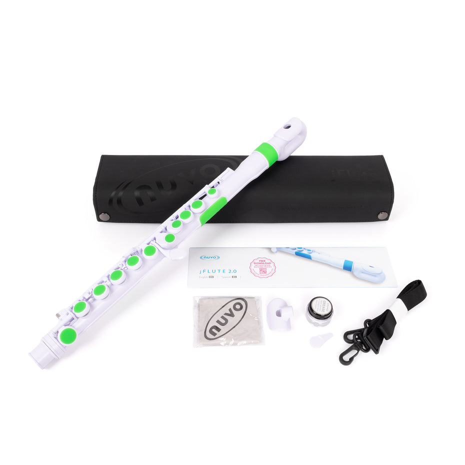 N220JFGN - Nuvo N220 jFlute outfit White with green trim