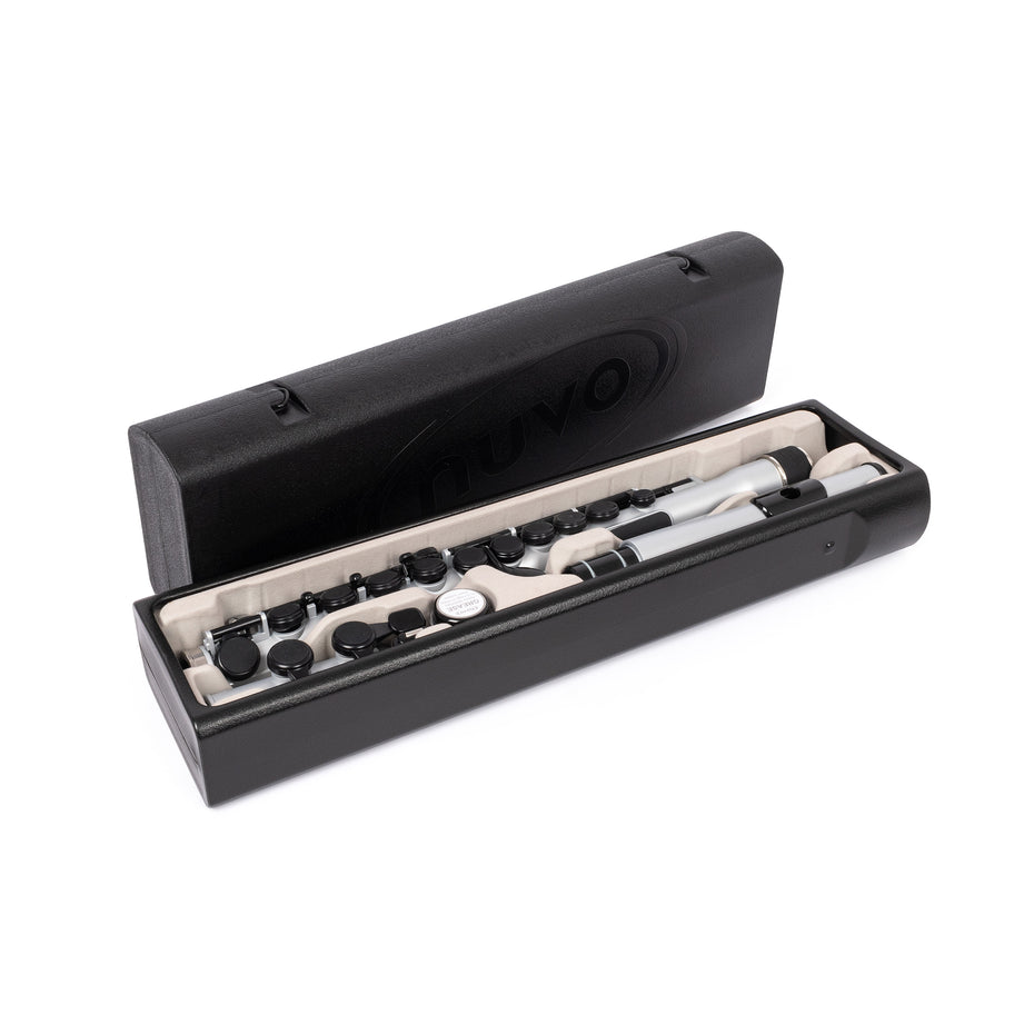 N235SFSB - Nuvo plastic student flute outfit Metallic silver