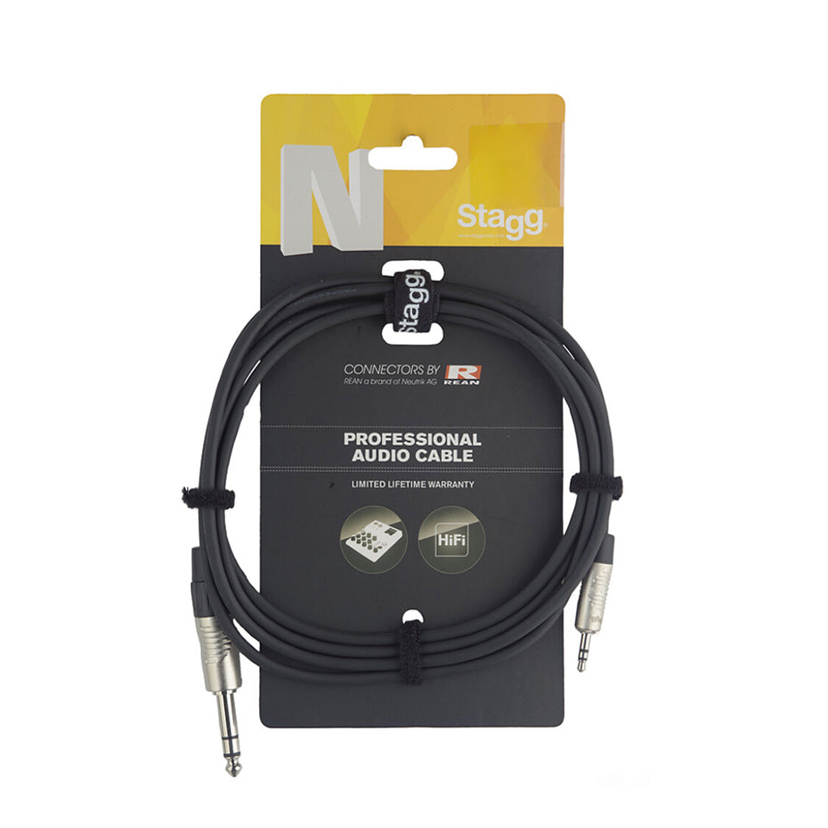 NAC3MPSPSR - Stagg stereo mini jack to large jack cable - 3m Default title