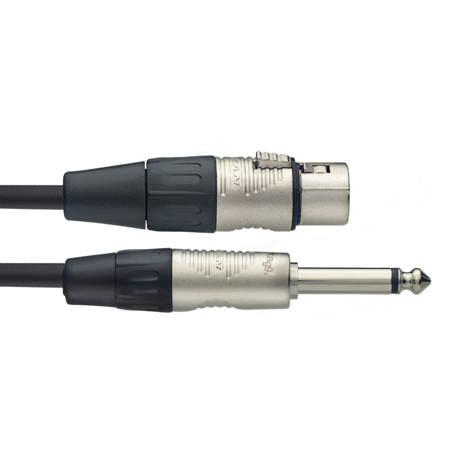 NMC10XPR,NMC6XPR,NMC3XPR,NMC1XPR - Stagg N-Series XLR to large jack microphone cable 1m