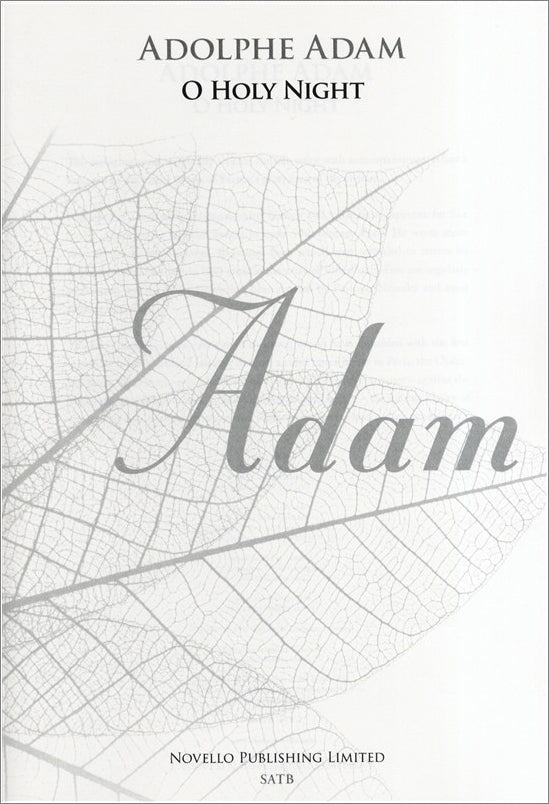 NOV291819 - Adolphe Adam: O Holy Night - SATB (New Engraving) Default title