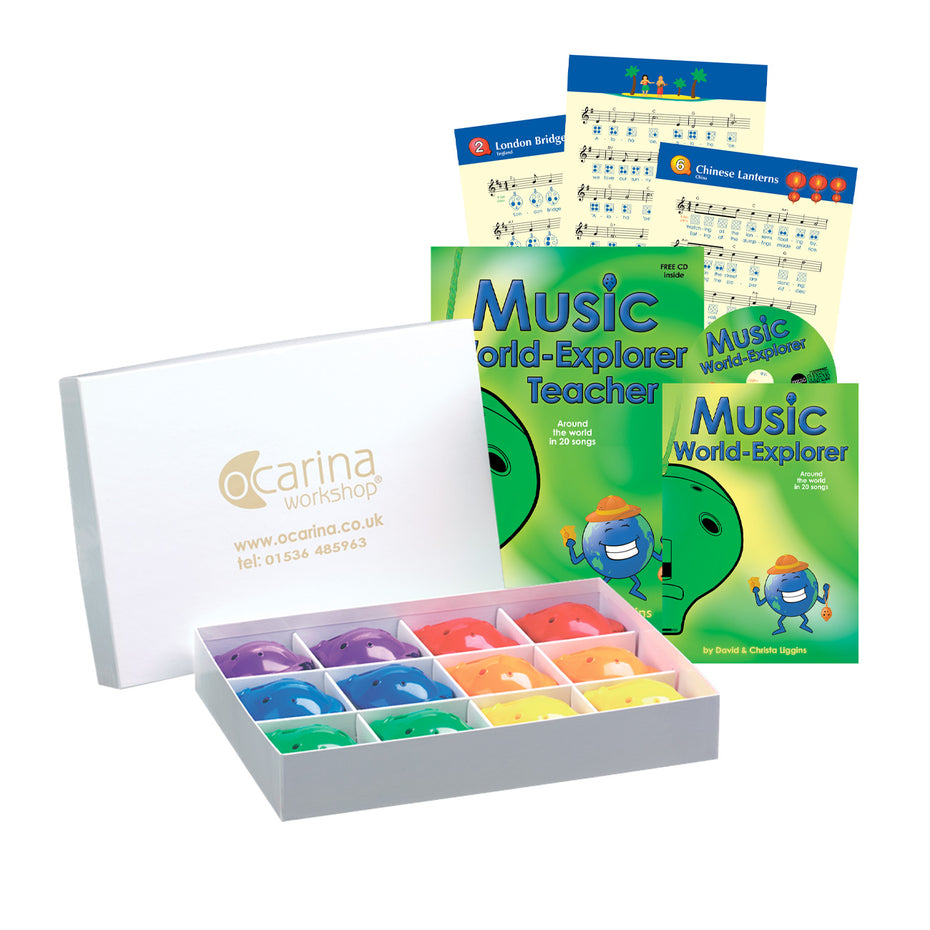 OC12-WORLD - Ocarina Workshop Music World-Explorer starter box with teacher book Default title