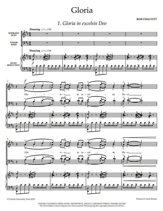 OUP-3404861 - Chilcott Gloria: vocal score Default title