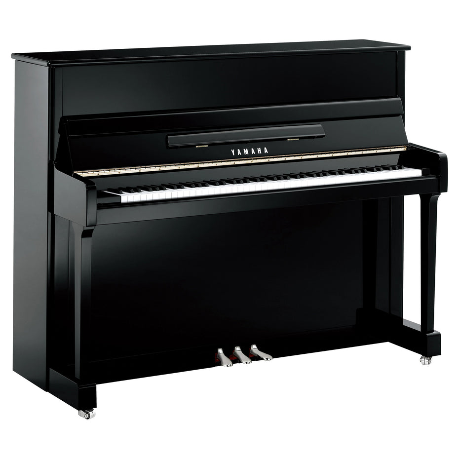 P116M-PEC - Yamaha P116 Upright Piano Polished Ebony with Chrome Fittings