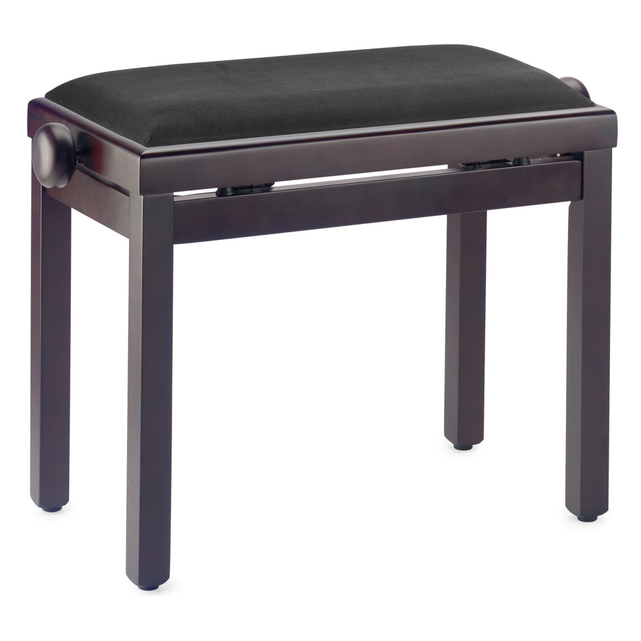 PBF39-RWM-VBK - Stagg PBF39 Height adjustable piano stool Matt rosewood, with black dralon seat