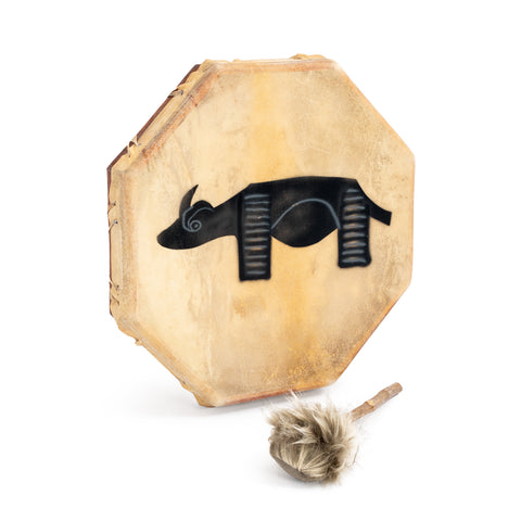 PP2081 - Percussion Plus Honestly Made shaman drum with animal design 16