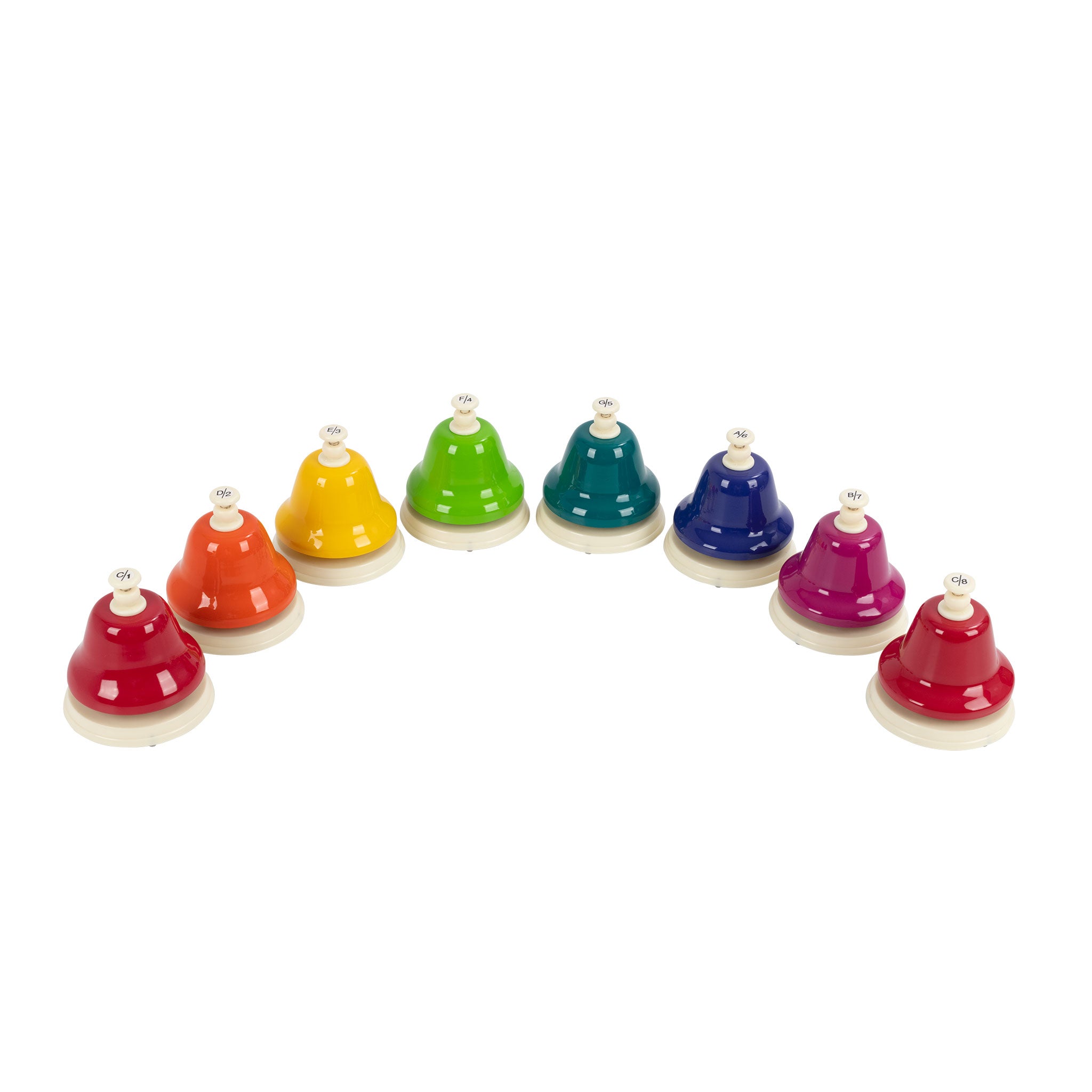 Percussion Plus PP273 Set Of 8 Colour Desk Bells | Chamberlain Music