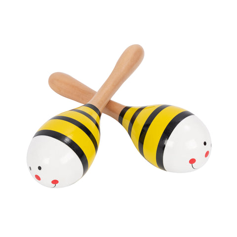 PP3111 - Percussion Plus wooden bug maracas Yellow bee