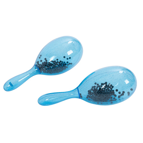 PP538 - Percussion Plus transparent maracas Blue sparkle