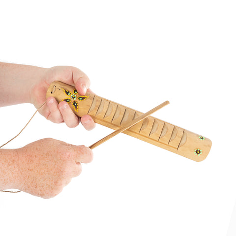 PP629 - Percussion Plus Honestly Made Balinese bamboo guiro with scraper Default title