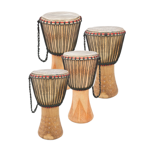 PP664-4PK - Percussion Plus Ghanaian djembe pack - rope tuned - 4 player pack Default title