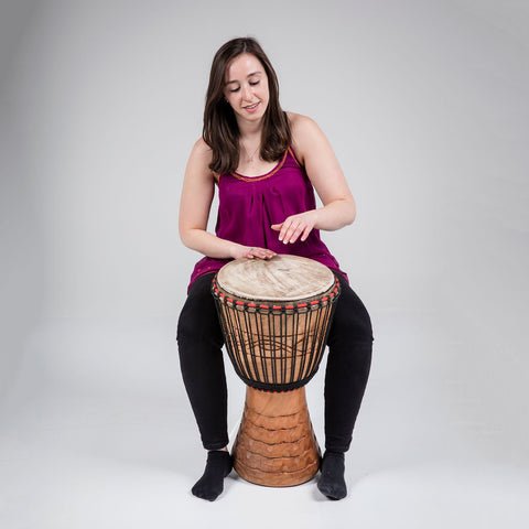 PP664-10PK,PP664-20PK - Percussion Plus Ghanaian djembe pack - rope tuned 20 player pack