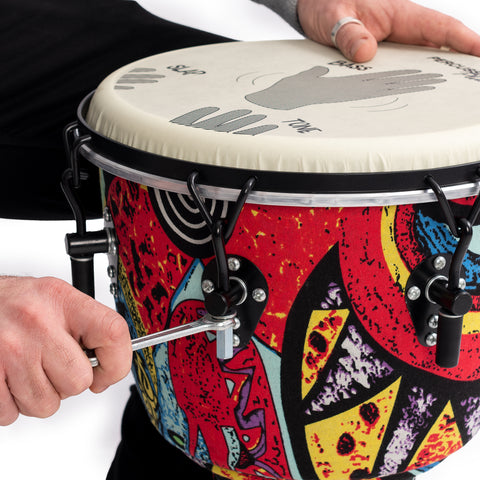 PP6661,PP6662,PP6663 - Percussion Plus Slap Djembe - Carnival, mechanically tuned 8 inch (head)