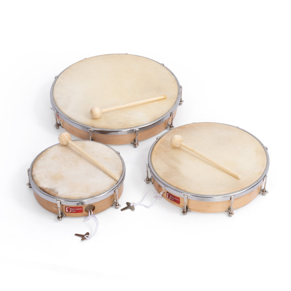 Percussion Plus tunable tambour hand drum - pack of 3 - Chamberlain Music