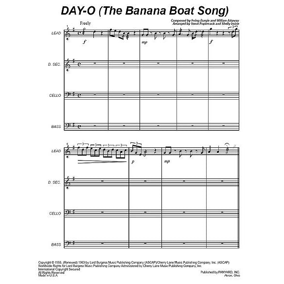 JJ7027 - Day-O (The Banana Boat Song) for Steel Drum Band Default title