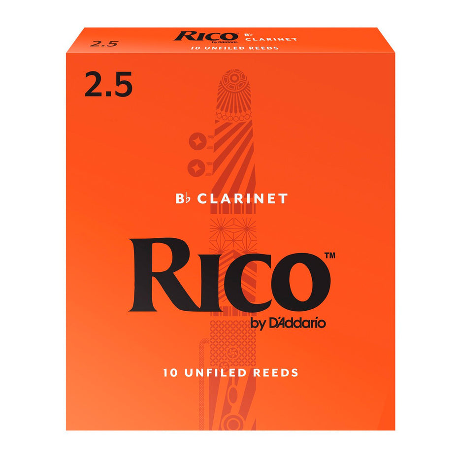 RCA1025 - Rico box of 10 x Bb clarinet reeds 2.5