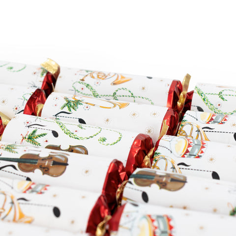 RRG62118 - Deluxe musical Christmas cracker with whistles - 12