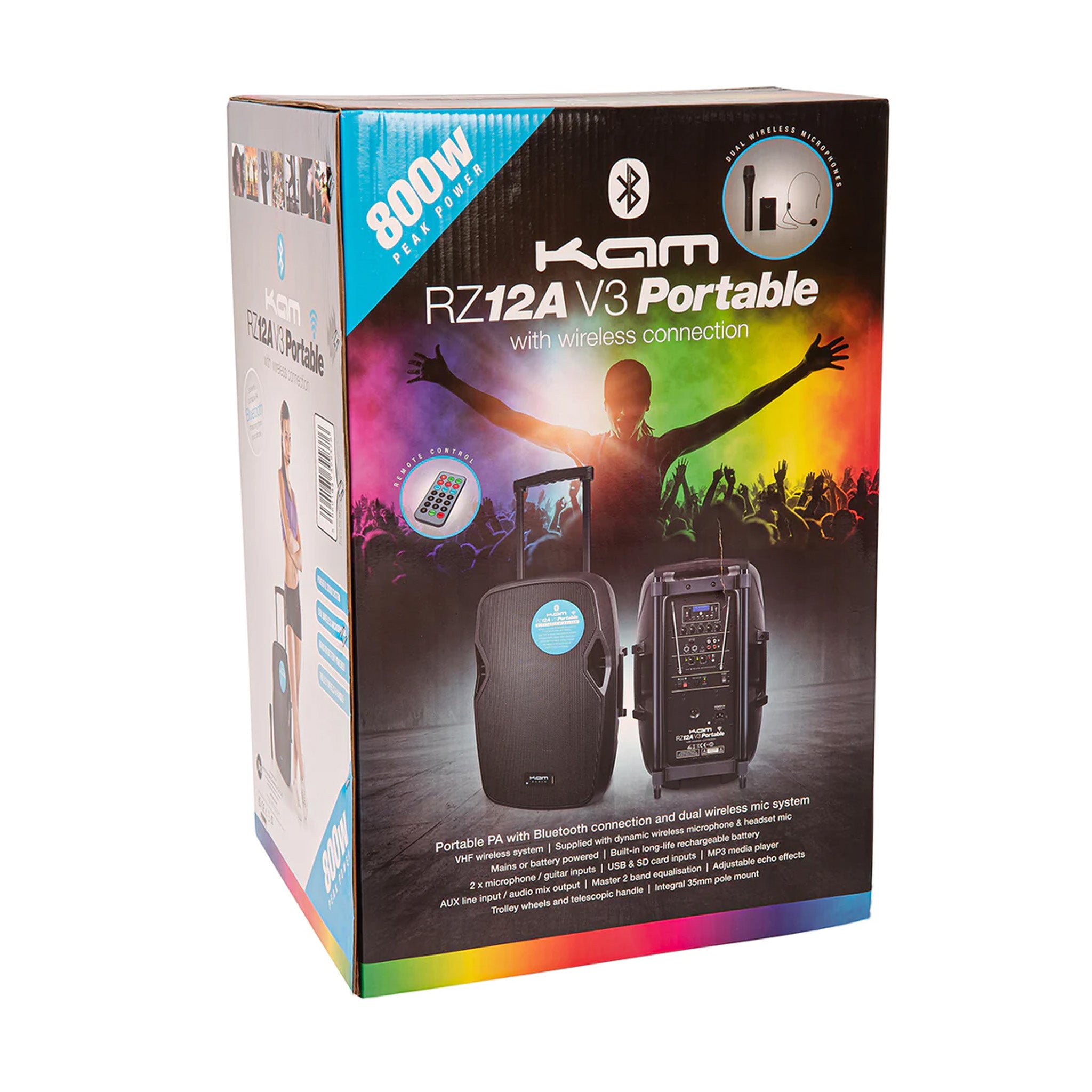 KAM RZ12A PA speaker and microphone set Chamberlain Music