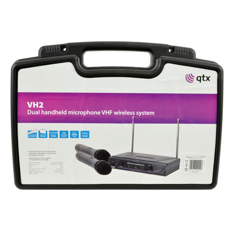 SK171817,SK171816 - QTX dual handheld microphone VHF wireless system 174.1MHz - 175.0MHz