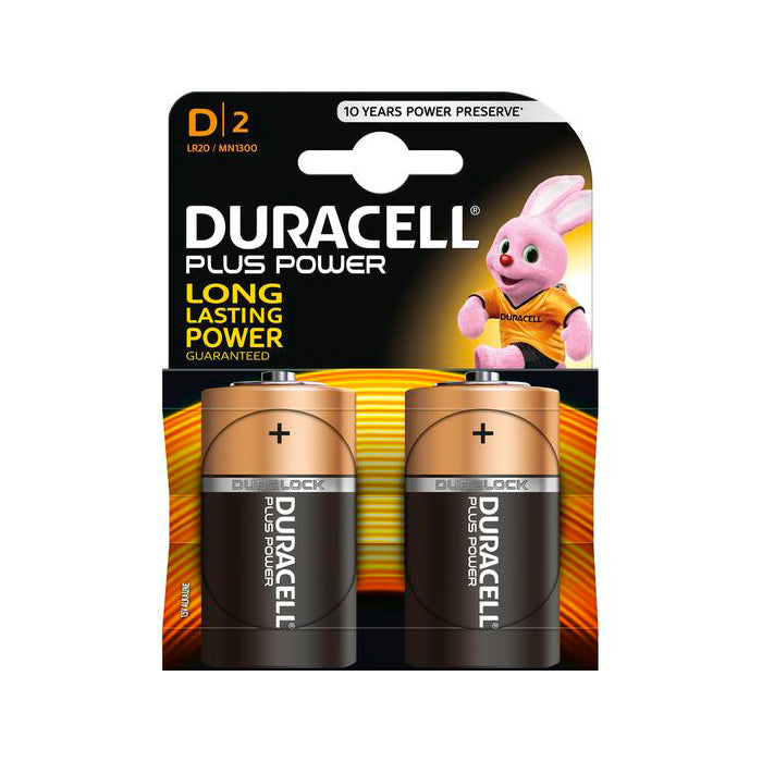 SK656958 - Duracell Plus Power size D batteries pack of 2 Default title