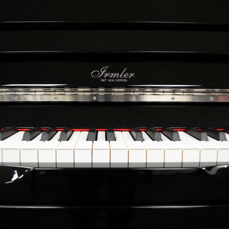 Irmler SP125 upright piano in polished ebony Chamberlain Music