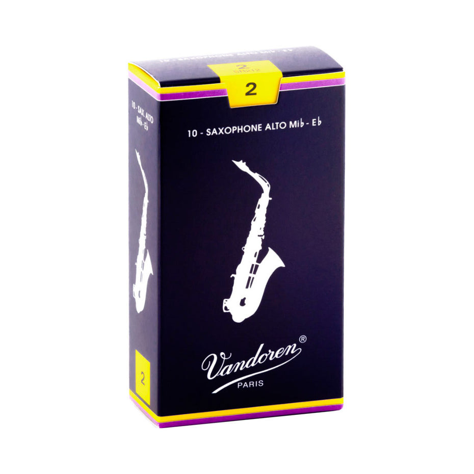 SR212 - Vandoren 'Blue Box' Eb alto saxophone reeds 2 (box of 10)