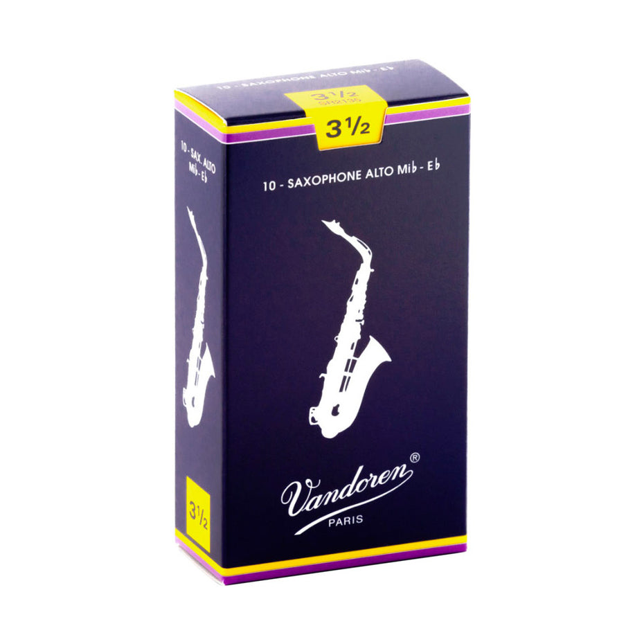 SR2135 - Vandoren 'Blue Box' Eb alto saxophone reeds 3.5 (box of 10)