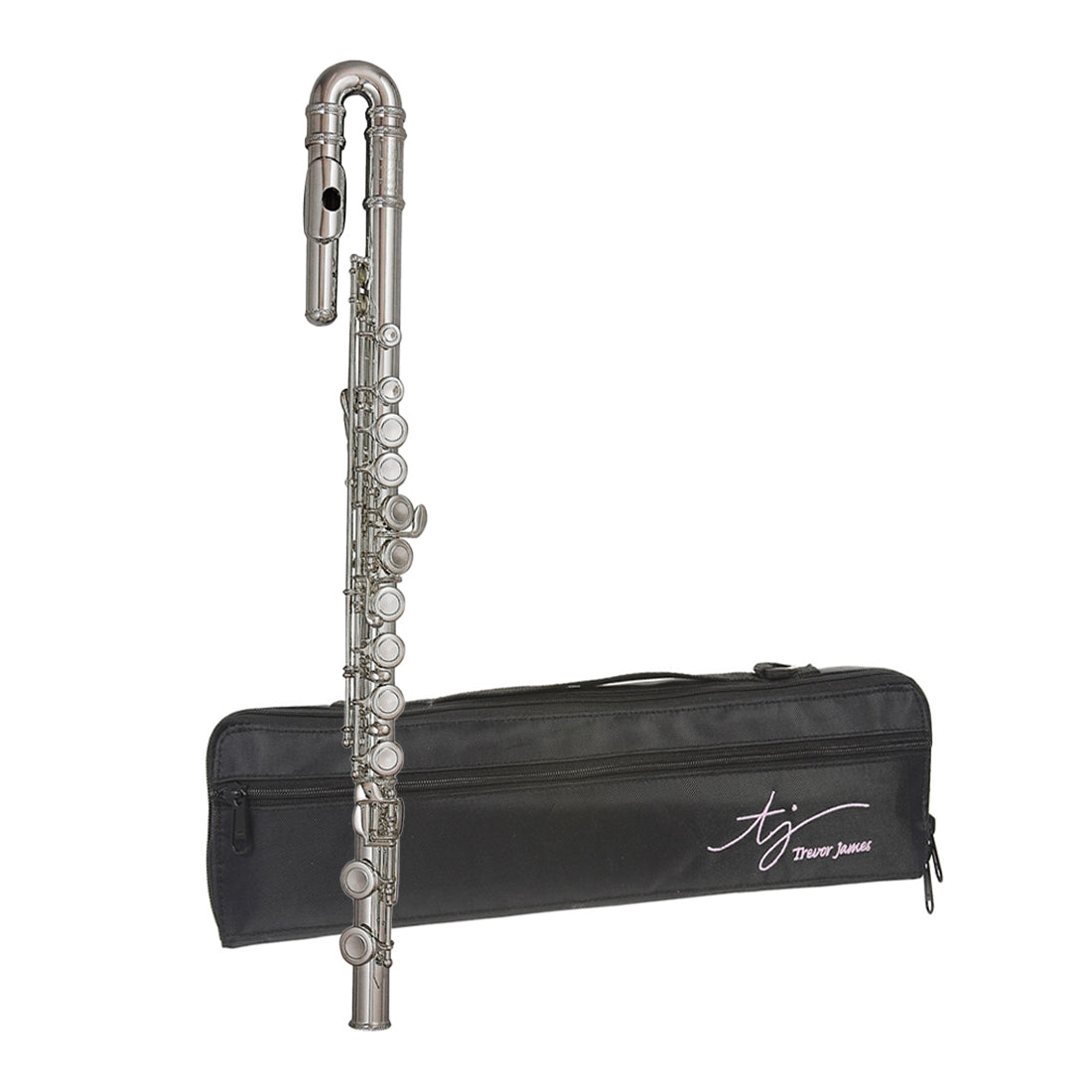 Trevor James 10XE-P student flute outfit with curved & straight
