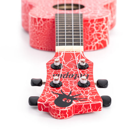 UK207-RW - Octopus Academy soprano ukulele Red and white crackle