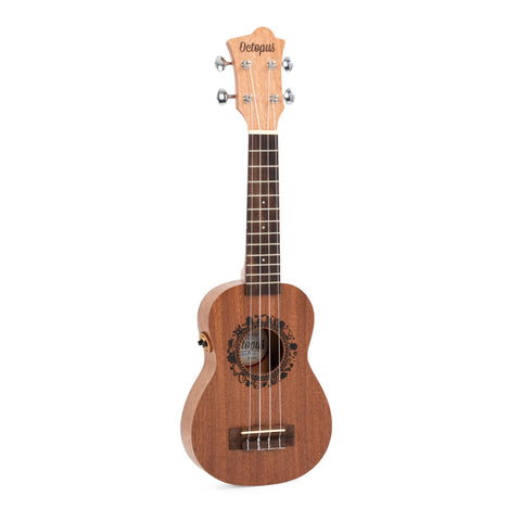 UK230SE - Octopus Rosette electro-acoustic soprano ukulele Default title